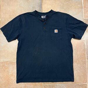 Blue Carhartt button up tee